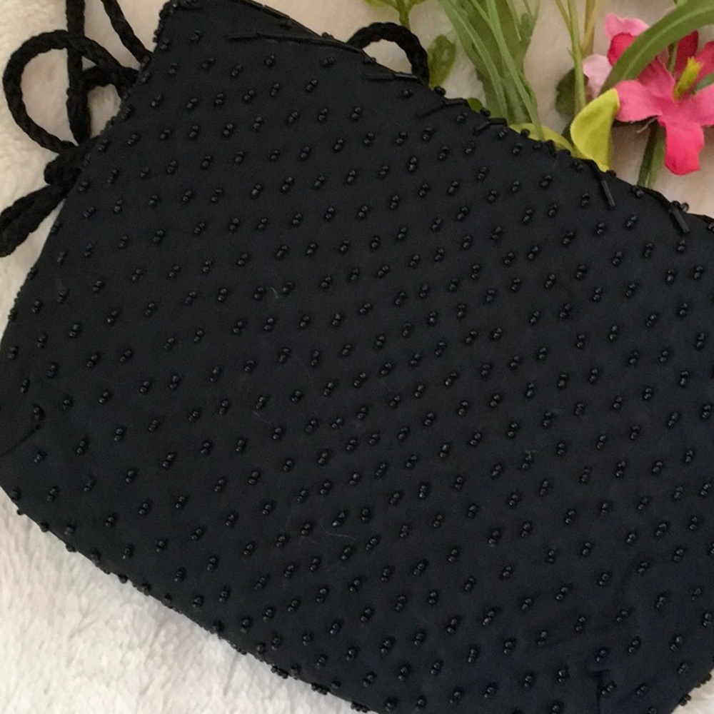 BLACK BEADED DRESS BAG - Picture 5 of 7